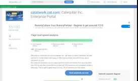 
							         Access catatwork.cat.com. Caterpillar Inc. Enterprise Portal								  
							    