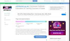 
							         Access colchester.ac.uk. Colchester Institute - Education & Training ...								  
							    