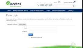 
							         Access Community Health > Staff Portal								  
							    