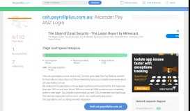 
							         Access csh.payrollplus.com.au. Ascender Pay ANZ Login								  
							    