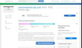 
							         Access customerportal.rgis.com. RGIS - RGIS Portal: Login								  
							    