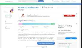 
							         Access dealer.raymarine.com. FLIR Customer Portal								  
							    