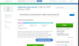 
							         Access elogbook.cpsp.edu.pk. Login to CPSP ePortal | CPSP								  
							    