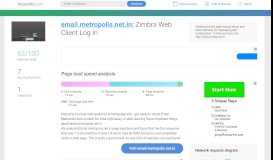 
							         Access email.metropolis.net.in. Zimbra Web Client Log In								  
							    