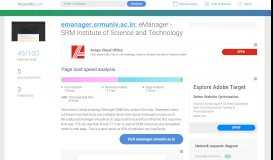 
							         Access emanager.srmuniv.ac.in. eManager - SRM Institute of ...								  
							    