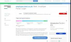 
							         Access employee.next.co.uk. Next - Employee Portal - Login								  
							    