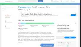 
							         Access ffwportal.com. First Personnel Web Portal - Log In								  
							    
