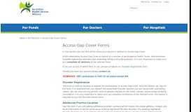
							         Access Gap Cover Forms - AHSA								  
							    