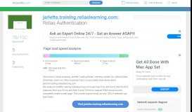 
							         Access jarlette.training.reliaslearning.com. Relias Authentication								  
							    