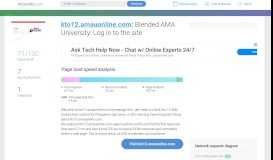 
							         Access kto12.amauonline.com. Blended AMA University: Log ...								  
							    