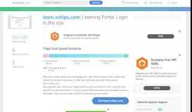 
							         Access learn.vships.com. Learning Portal: Login to the site								  
							    