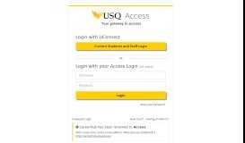 
							         Access Login - USQ								  
							    