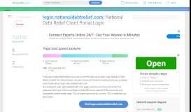 
							         Access login.nationaldebtrelief.com. National Debt Relief Client Portal ...								  
							    