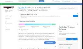
							         Access lp.pim.lk. Welcome to Prajna - PIM Learning Portal: Login to ...								  
							    