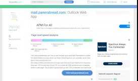 
							         Access mail.panerabread.com. Outlook Web App								  
							    