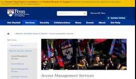 
							         Access Management Services | UPenn ISC								  
							    