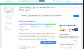
							         Access mea.aconex.com. Aconex Middle East & Africa Login								  
							    