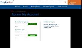 
							         Access My Account | Peoples Bank								  
							    