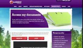 
							         Access my documents | Ladybird insurance								  
							    