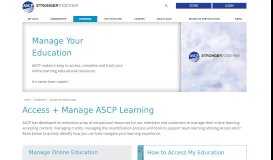 
							         Access My Education - ASCP								  
							    