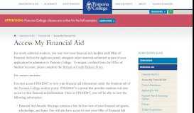 
							         Access My Financial Aid | Pomona College in Claremont, California ...								  
							    
