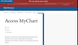 
							         Access MyChart > Yale Medicine								  
							    