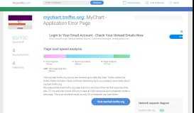 
							         Access mychart.tmfhs.org. MyChart - Application Error Page								  
							    
