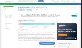 
							         Access mycrosscom.com. MyCrossCom (Vendor Portal)								  
							    