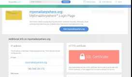 
							         Access myemailanywhere.org. MyEmailAnywhere™ Login Page								  
							    