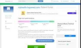 
							         Access myhealth.haysmed.com. Patient Portal								  
							    