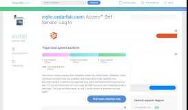 
							         Access myhr.cedarfair.com. Accero™ Self Service -Log In								  
							    