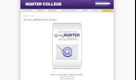 
							         Access @MyHunter Email and MyHunter Page — Hunter College								  
							    