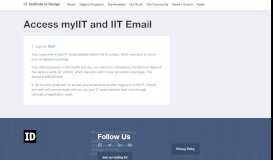 
							         Access myIIT and IIT Email - IIT Institute of Design | IIT Institute of Design								  
							    