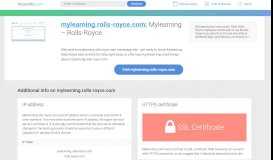 
							         Access mylearning.rolls-royce.com. Mylearning ... - Accessify								  
							    