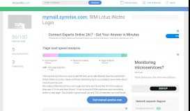 
							         Access mymail.symrise.com. IBM Lotus iNotes Login								  
							    