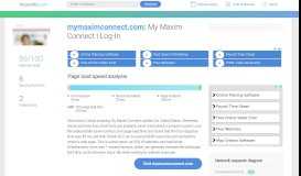 
							         Access mymaximconnect.com. My Maxim Connect | Log-In								  
							    