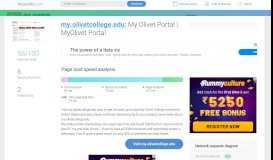 
							         Access my.olivetcollege.edu. My Olivet Portal | MyOlivet Portal								  
							    