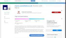 
							         Access myrus.careshield.co.uk. Access code - Myrus - Accessify								  
							    