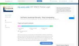 
							         Access my.wncc.edu. MY WNCC Portal Login								  
							    