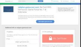 
							         Access netpion.gemscool.com. Be Cool With Gemscool. Game Portal ...								  
							    