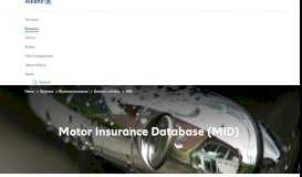 
							         Access our Motor Insurance Database - Allianz MID								  
							    