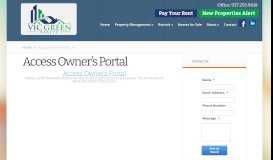 
							         Access Owner's Portal | Vic Green Property Management								  
							    