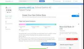 
							         Access parents.sd42.ca. School District 42 - Parent Portal								  
							    