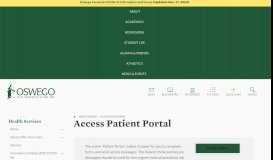 
							         Access Patient Portal | Walker Health Center - SUNY Oswego								  
							    