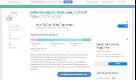 
							         Access patientportal.digichart.com. digiChart Patient Portal - Login								  
							    