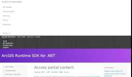 
							         Access portal content - ArcGIS for Developers - ArcGIS Online								  
							    