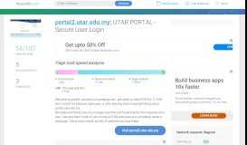
							         Access portal2.utar.edu.my. UTAR PORTAL - Secure User Login								  
							    