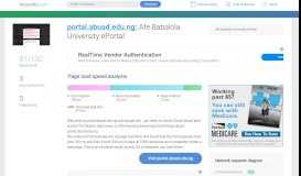 
							         Access portal.abuad.edu.ng. Afe Babalola University ePortal								  
							    