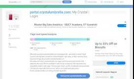 
							         Access portal.crystalumbrella.com. My Crystal | Login								  
							    