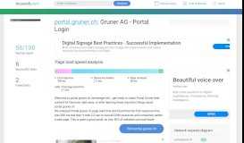 
							         Access portal.gruner.ch. Gruner AG - Portal Login								  
							    